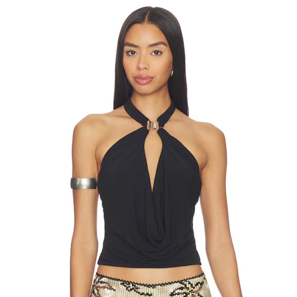 I.AM.GIA Black Top with Cowl Neck Design - Picture 3 of 3